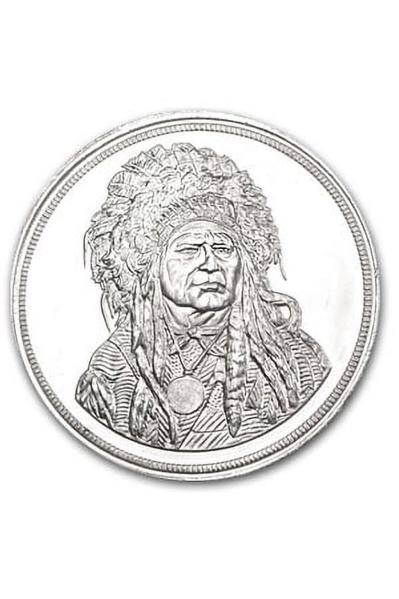 5 oz Silver Round - Running Antelope (The Silver Chief)
