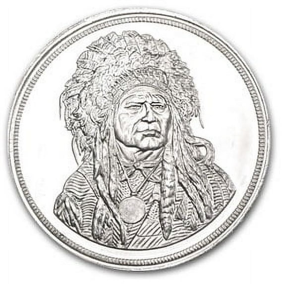 5 oz Silver Round - Running Antelope (The Silver Chief)