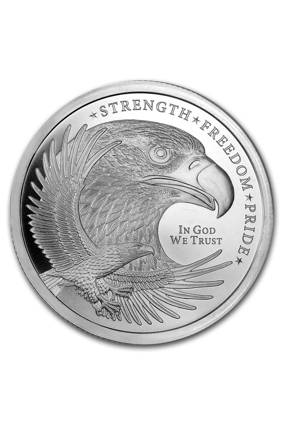 5 oz Silver Round - Silver Eagle (Strength, Freedom, & Pride)