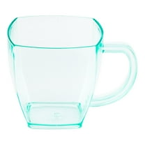 5 oz Square Seagreen Plastic Cafe Cup - 2 1/2" x 2 1/2" x 2 1/2" - 100 count box