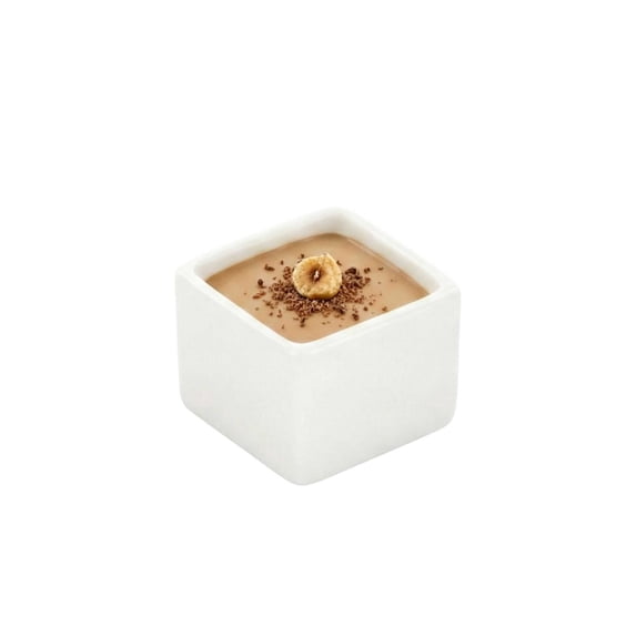 5 oz Square White Porcelain Medium Quadratto Cup - 2 1/4" x 2 1/4" x 2" - 10 Count box
