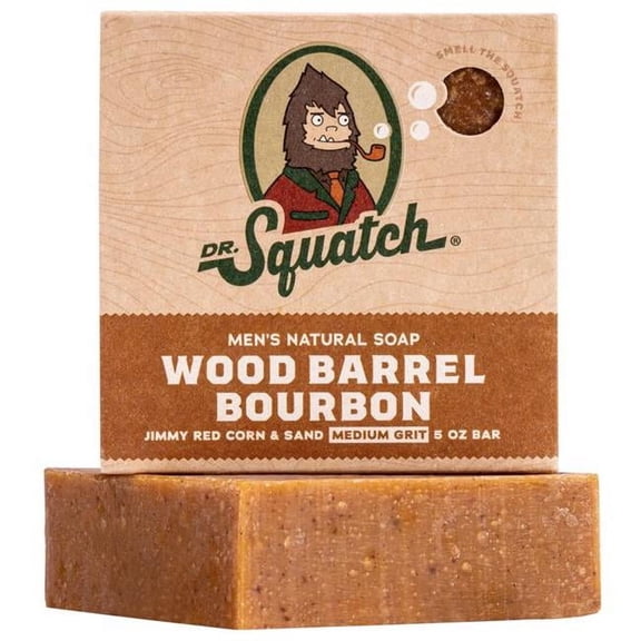 5 oz Wood Barrel Bourbon Scent Soap Bar