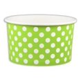 5 oz Yogurt Paper Cups 1000 Count (Polka Lime Green)