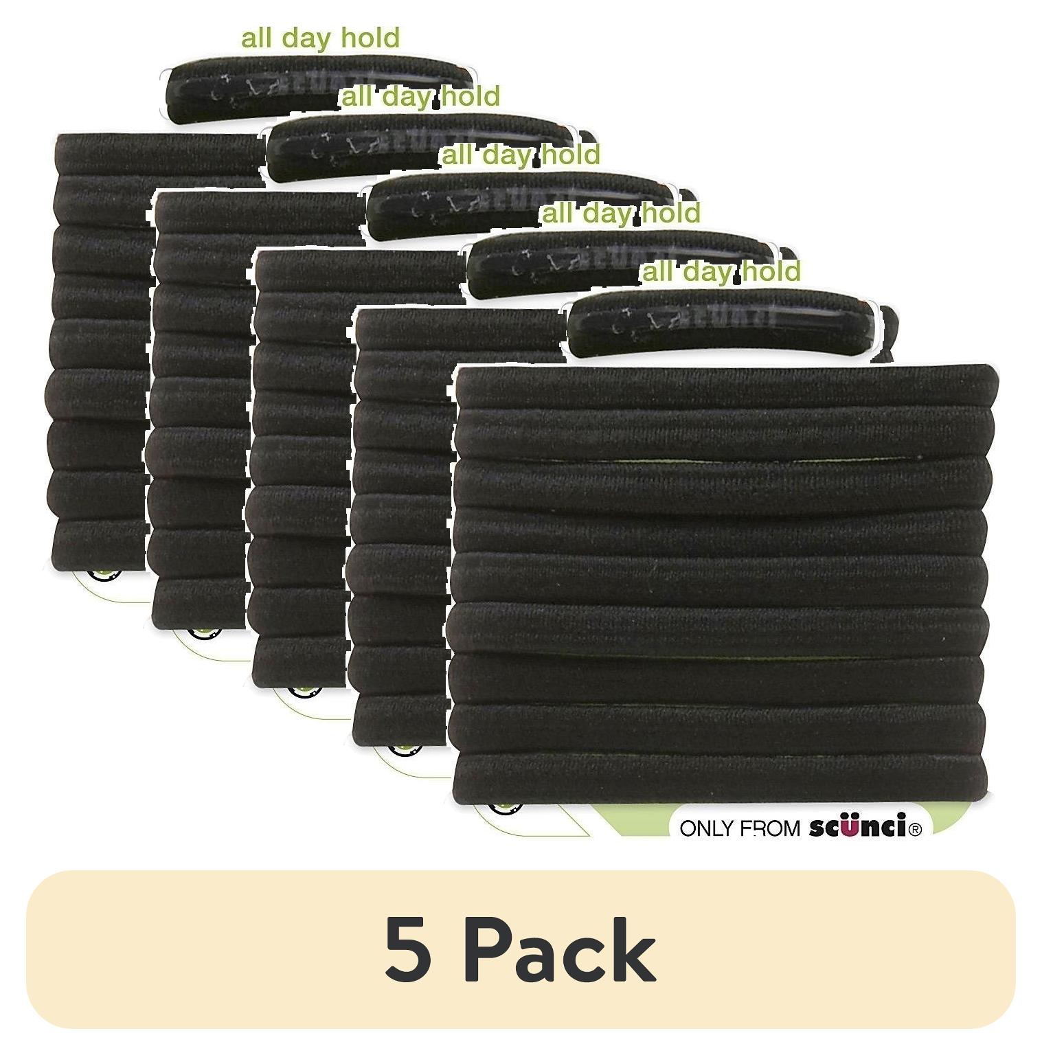 Scunci No-Slip Haargummis – 10er Pack Elastische, Rutschfeste Haarbänder In Schwarz
