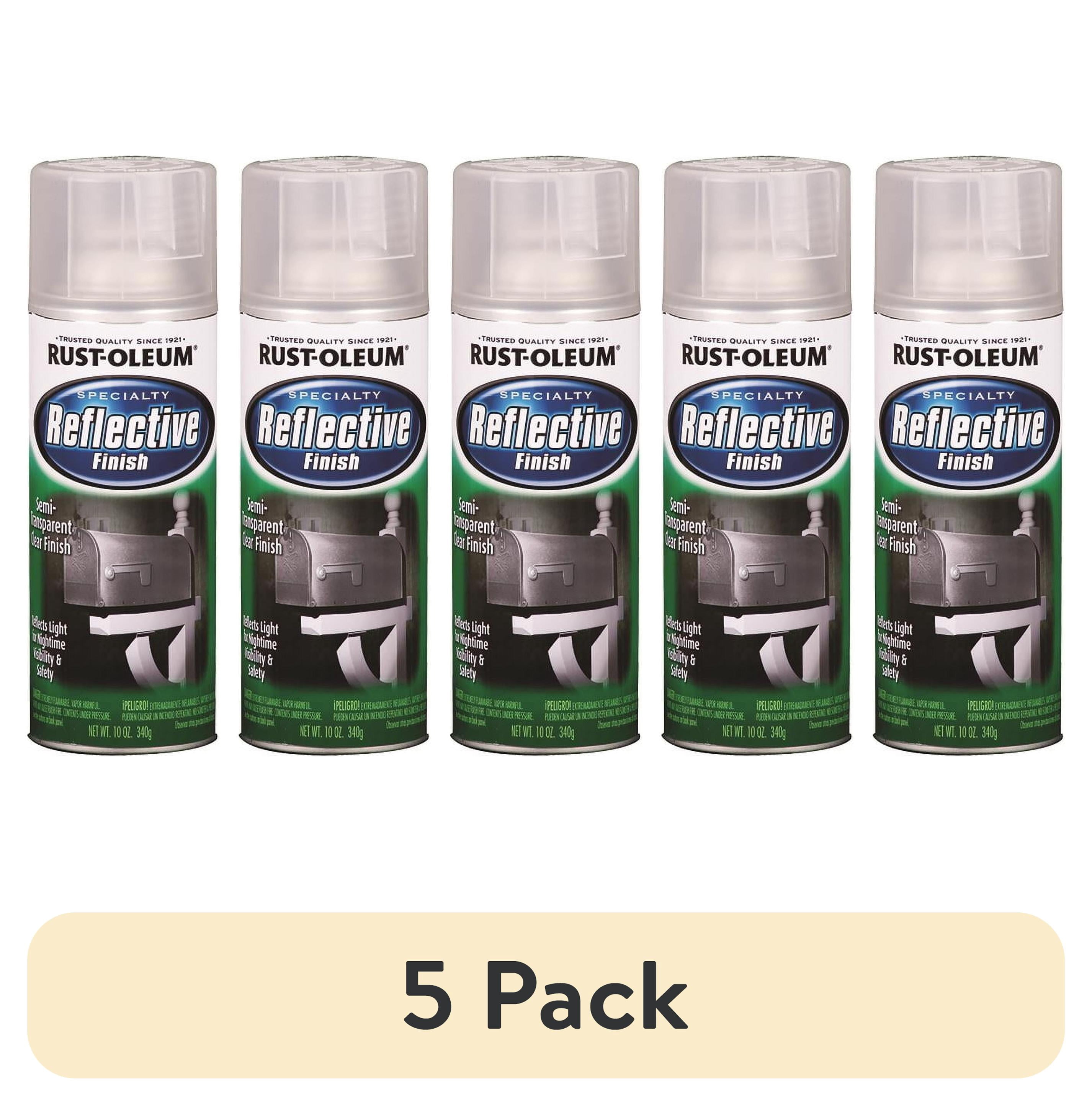 (5 pack) 10 oz Rust-Oleum 214944 Clear Specialty Reflective Finish Spray Paint