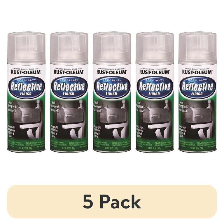 5 pack) 10 oz Rust-Oleum 214944 Clear Specialty Reflective Finish