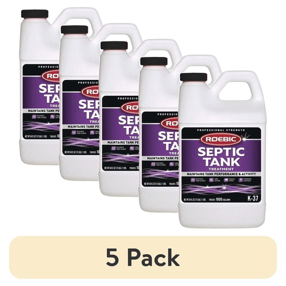 (5 pack) 1 Pc Roebic K-37 64 Oz. Septic Tank Treatment
