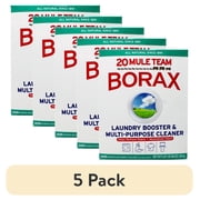 5 pack 20 Mule Team Borax Detergent Booster & Multi-Purpose Household Cleaner - Powder - 65 Ounce