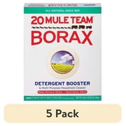 5 pack 20 Mule Team Borax Detergent Booster & Multi-Purpose Household Cleaner, 65 Ounce