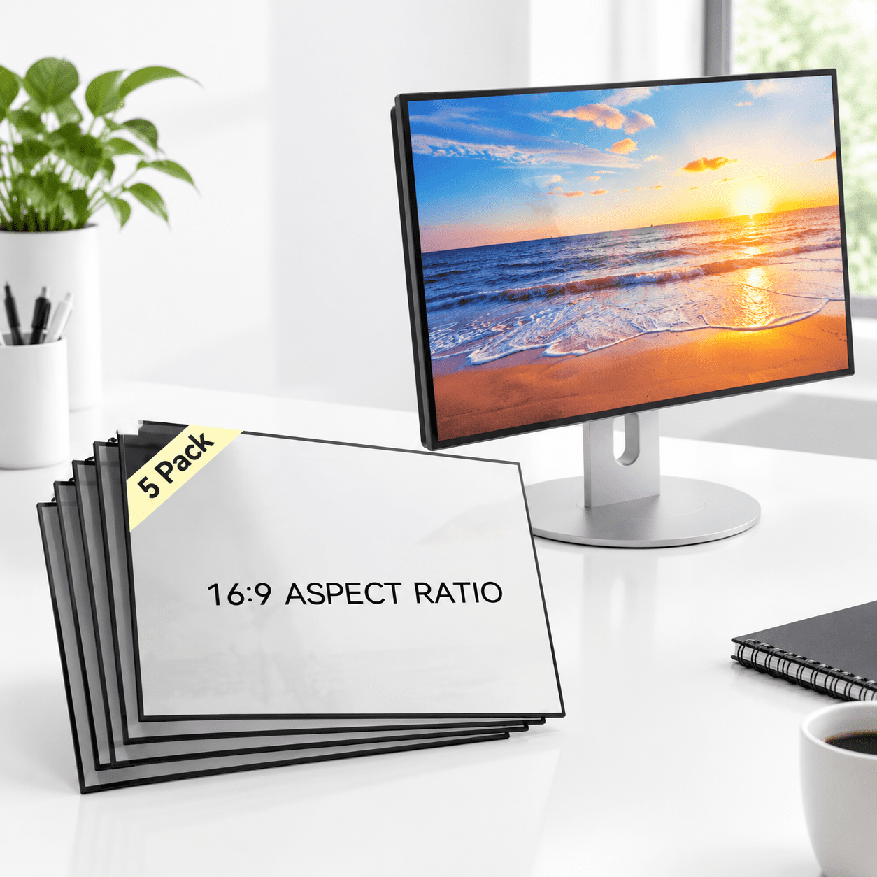 [5-pack] 23.6 Inchputer Screen For 16:9 Widescreen Monitor Anti Glare ...
