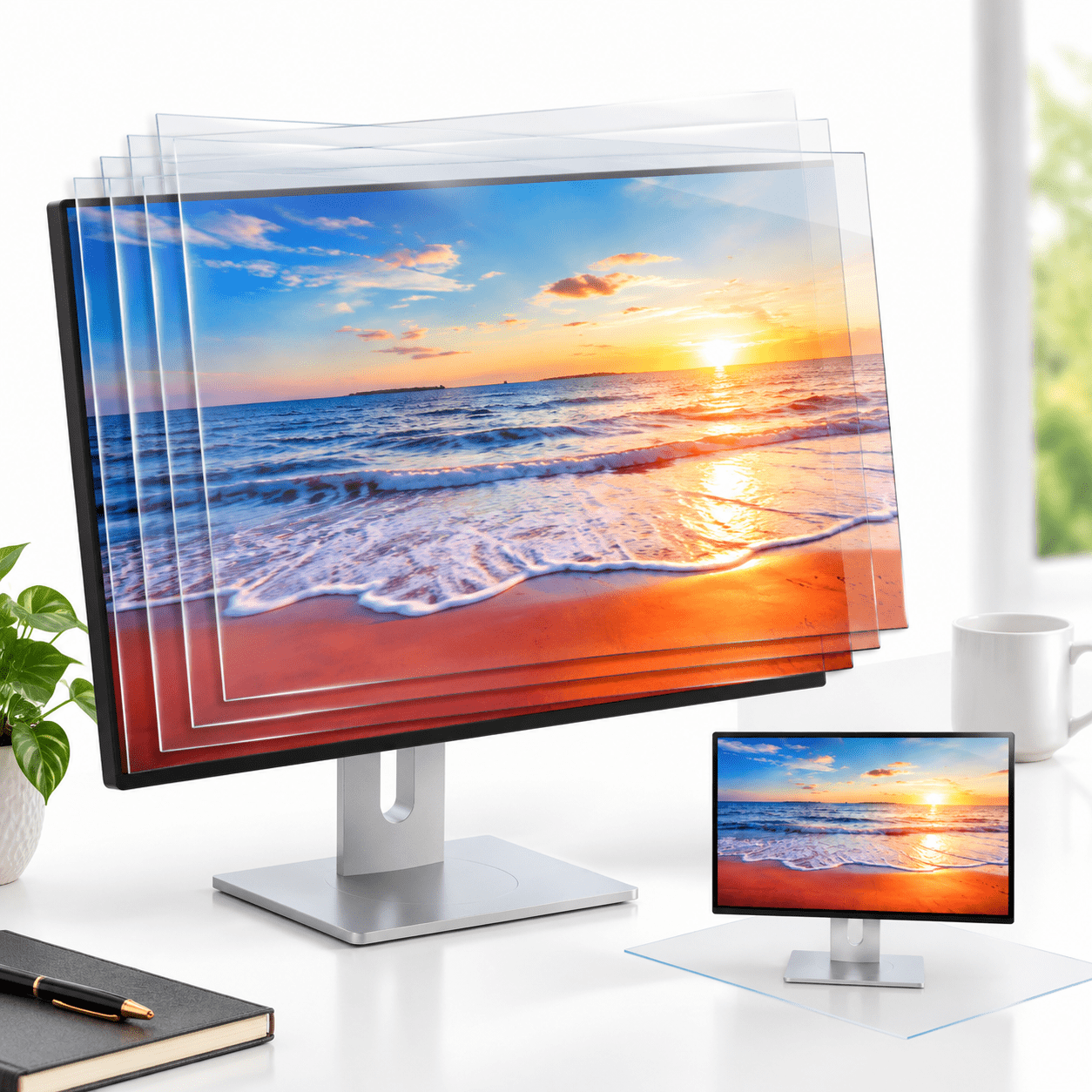 [5-pack] 25 Inchputer Screen For 16:9 Widescreen Monitor Anti Glare ...