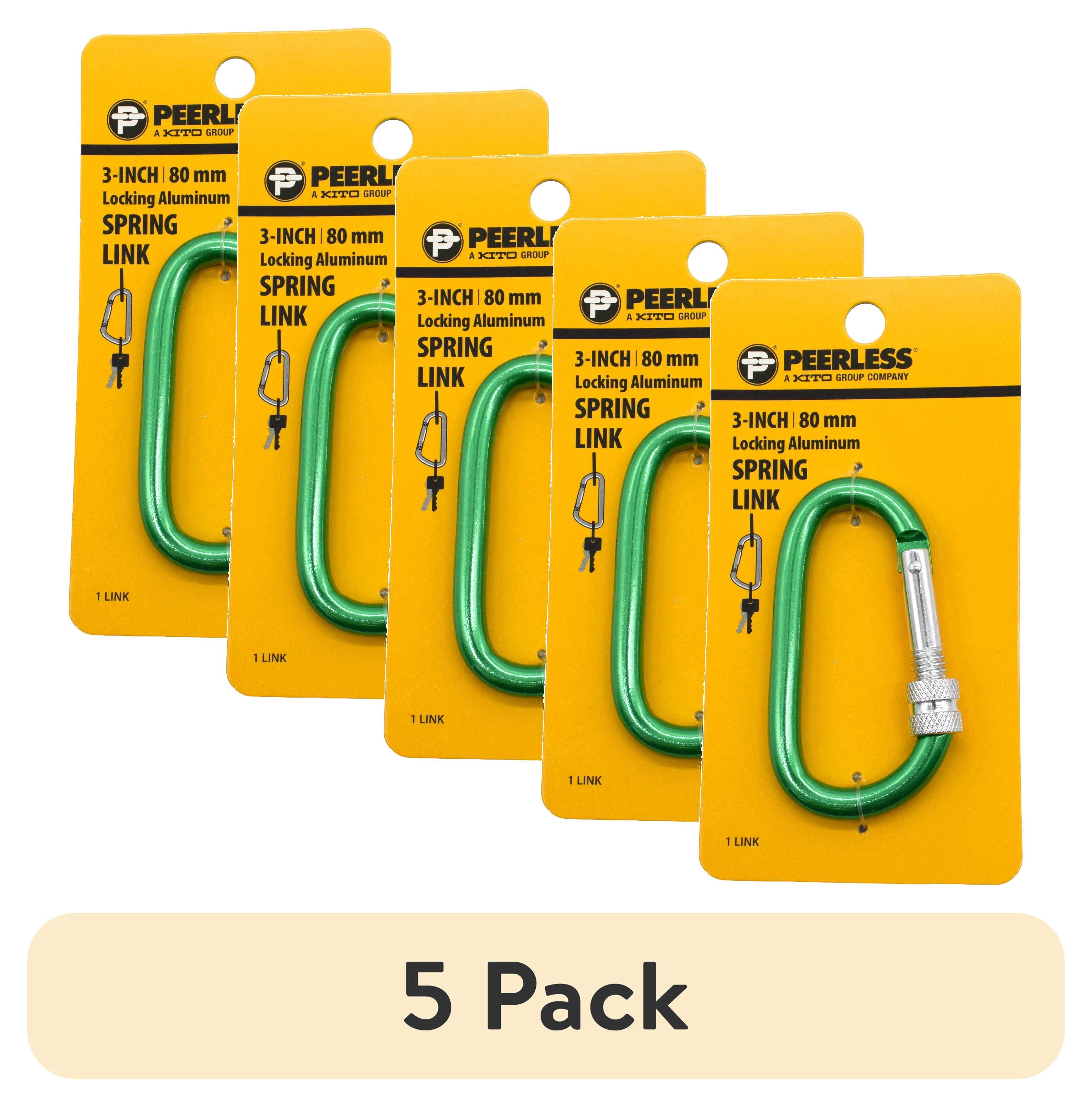 (5 pack) 3" Locking Spring Link, Assorted Colors, Peerless Chain Company, #4727138