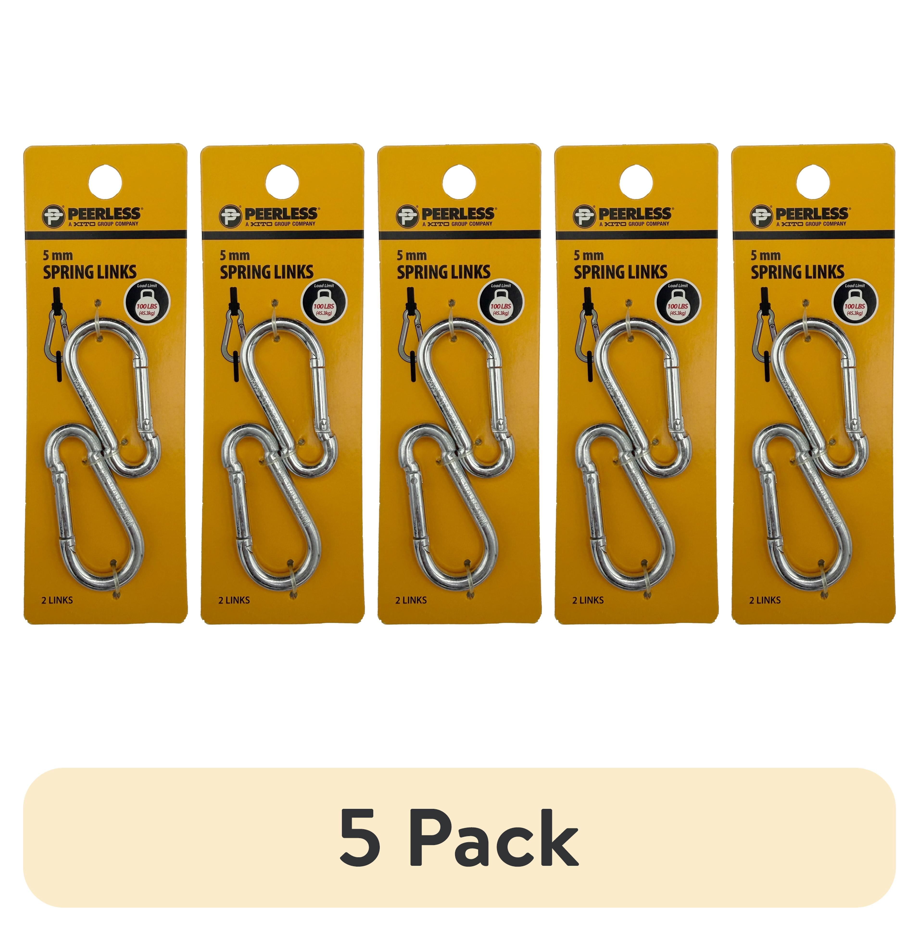 (5 pack) 5mm Spring Links, 2 Pack, Zinc, Peerless Chain Company, #4712838