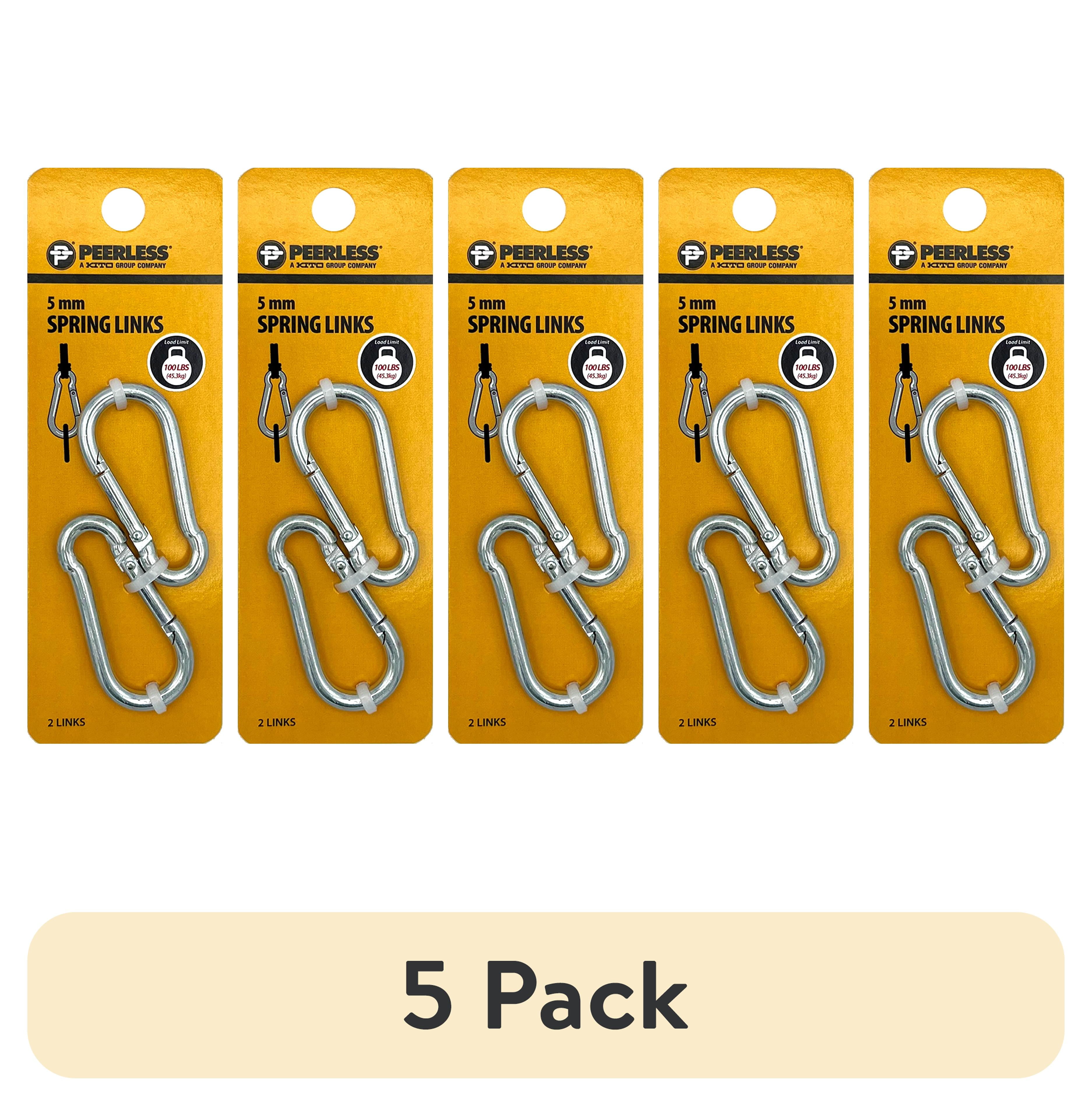 (5 pack) 5mm Spring Links, 2 Pack, Zinc, Peerless Chain Company ...