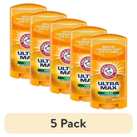 (5 pack) ARM & HAMMER ULTRA MAX Solid Antiperspirant Deodorant , Fresh Scent 1.0 oz.
