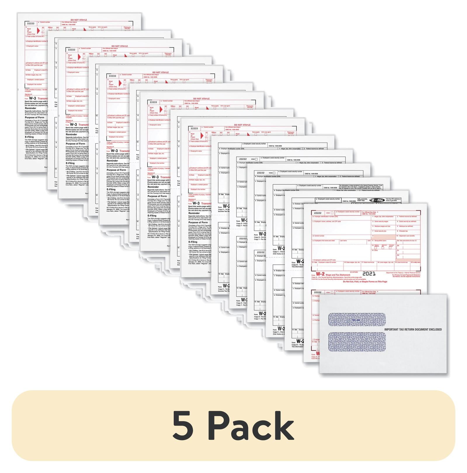 TOPS 22904KIT W-2 Tax Form Set - 24 Sets, 6-Part Carbonless