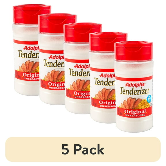 (5 pack) Adolph's Unseasoned Tenderizer, 3.5 oz Bottle