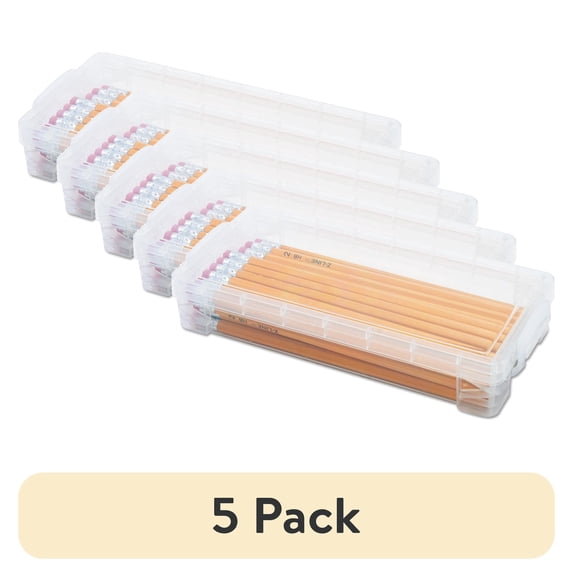 (5 pack) Advantus Super Stacker Stackable Pencil Box