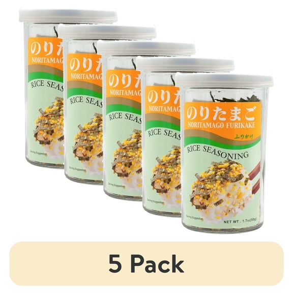 (5 pack) Ajishima Nori Tamago Furikake Rice Seasoning, 1.7oz