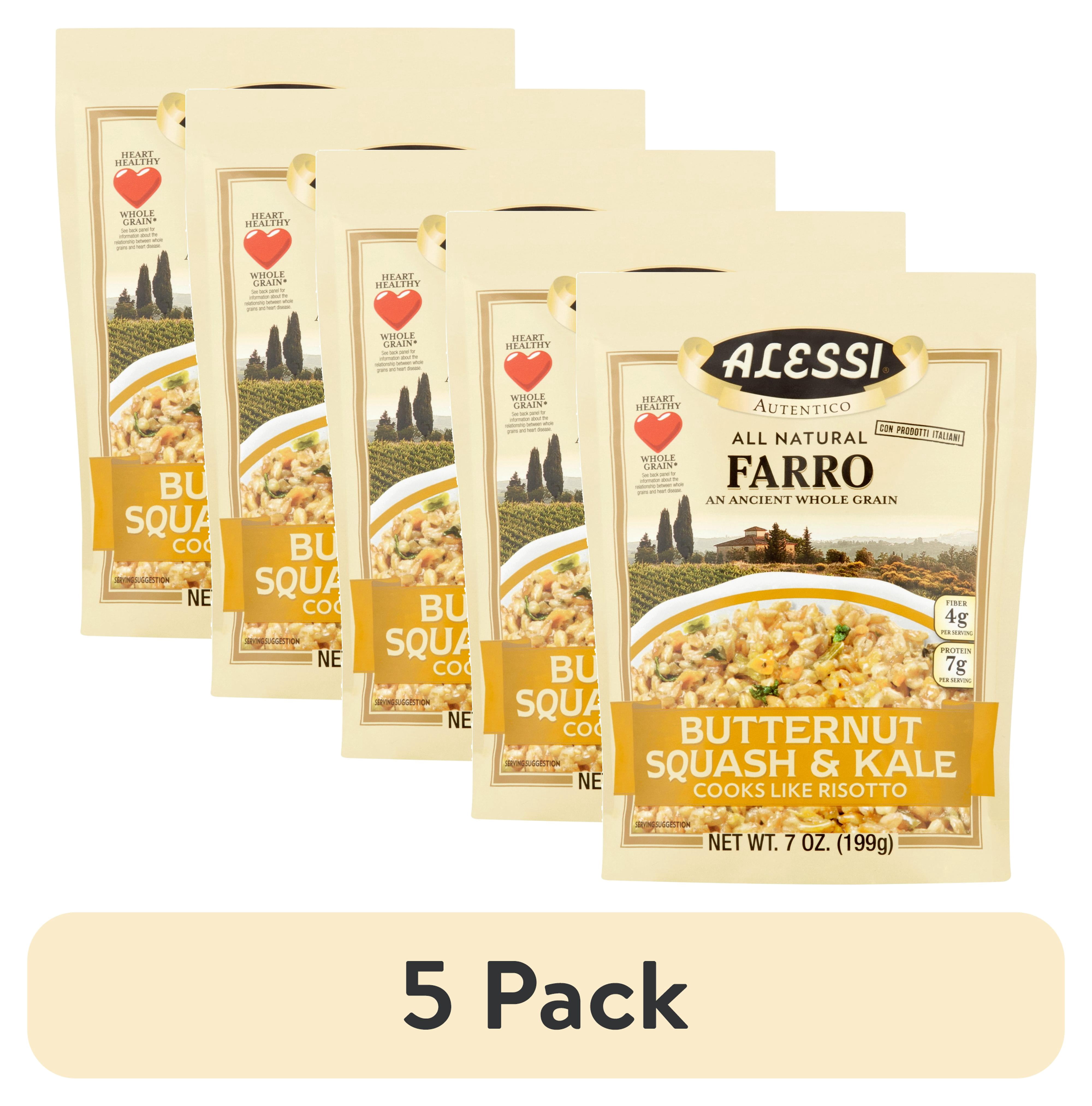 (5 pack) Alessi Farro Butternut Squash & Kale, 7 oz