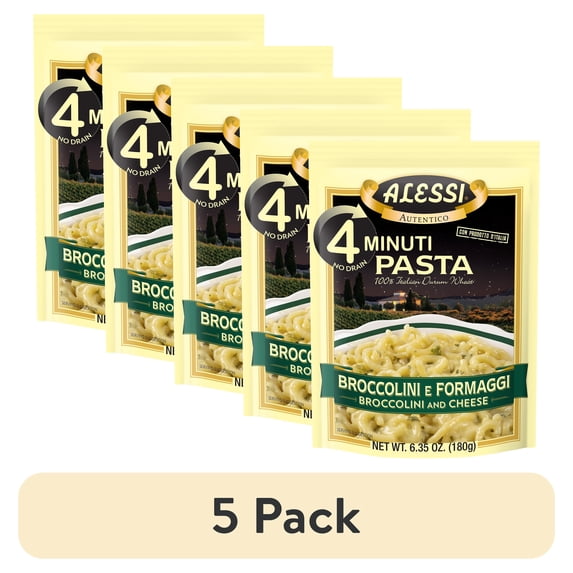 (5 pack) Alessi Pasta Broccoli e Formaggi 6.35 oz Shelf Stable