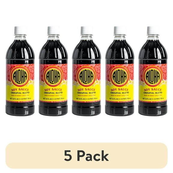 (5 pack) Aloha Shoyu Soy Sauce, 24 oz