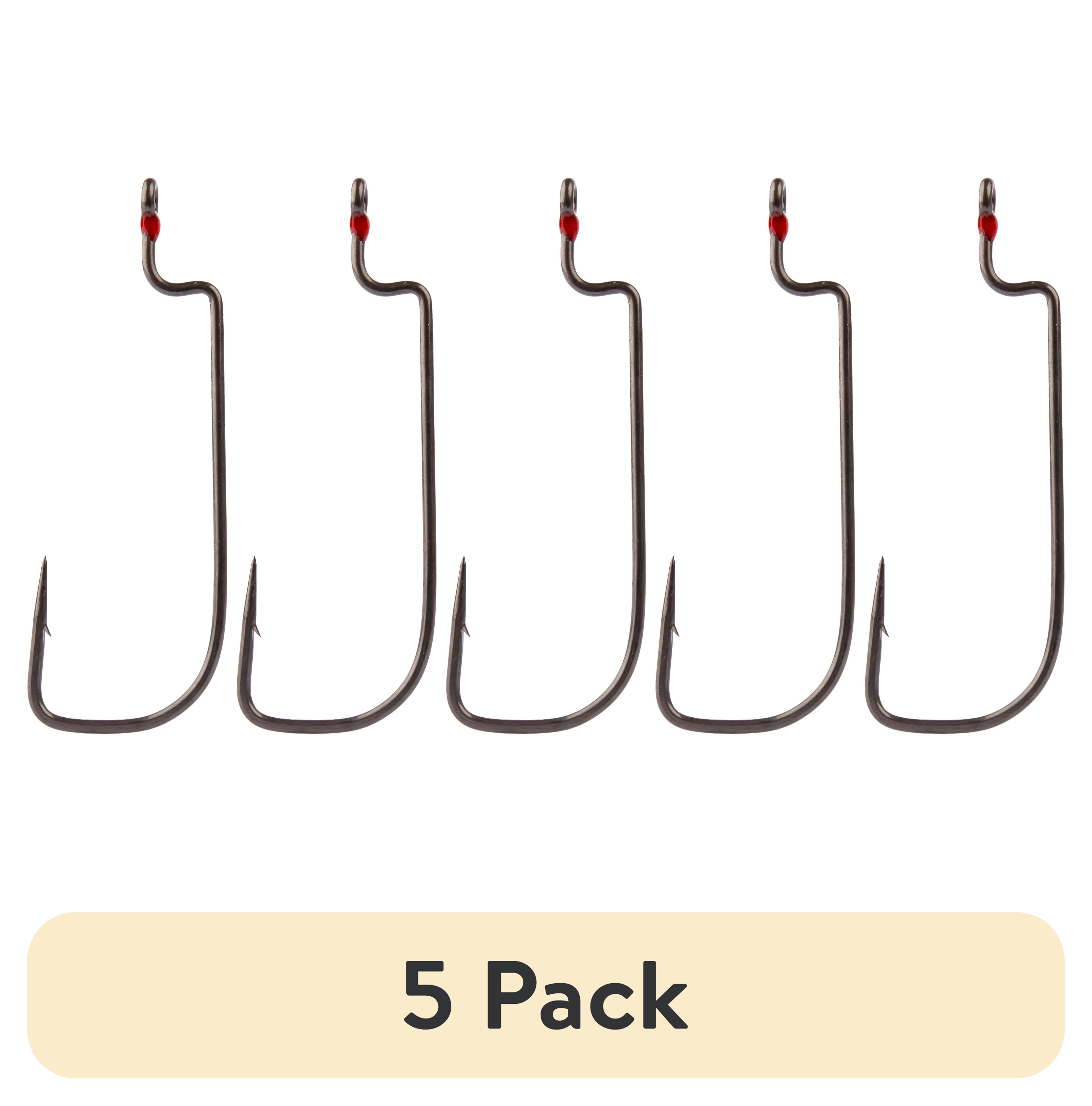 (5 pack) Alpha-Grip Tac-Offset Worm Hook, Size 3/0