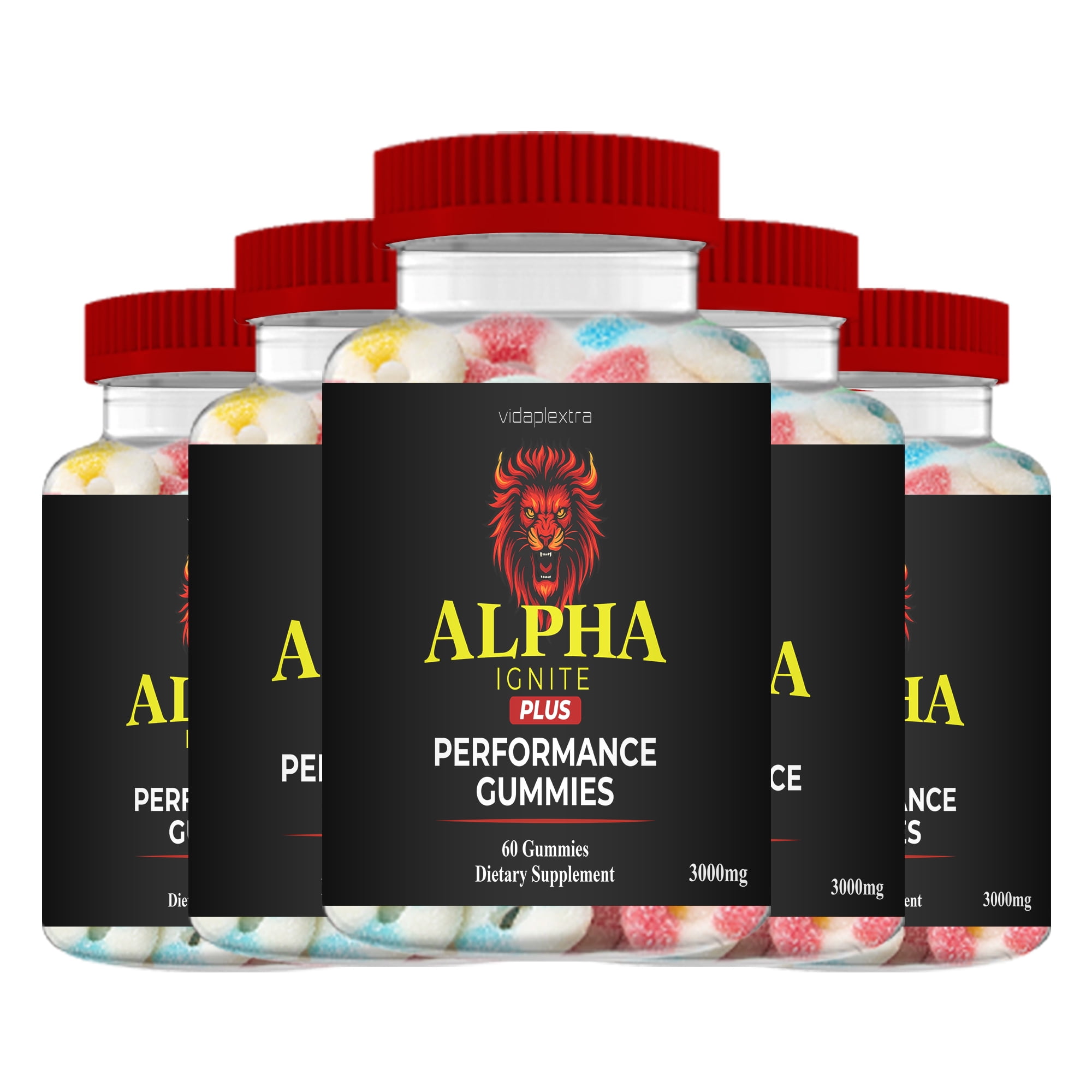 (5 pack) Alpha Ignite Plus - AlphaIgnite Plus Gummies - Walmart.com