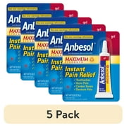 5 pack Anbesol Gel Maximum Strength 0.33 oz