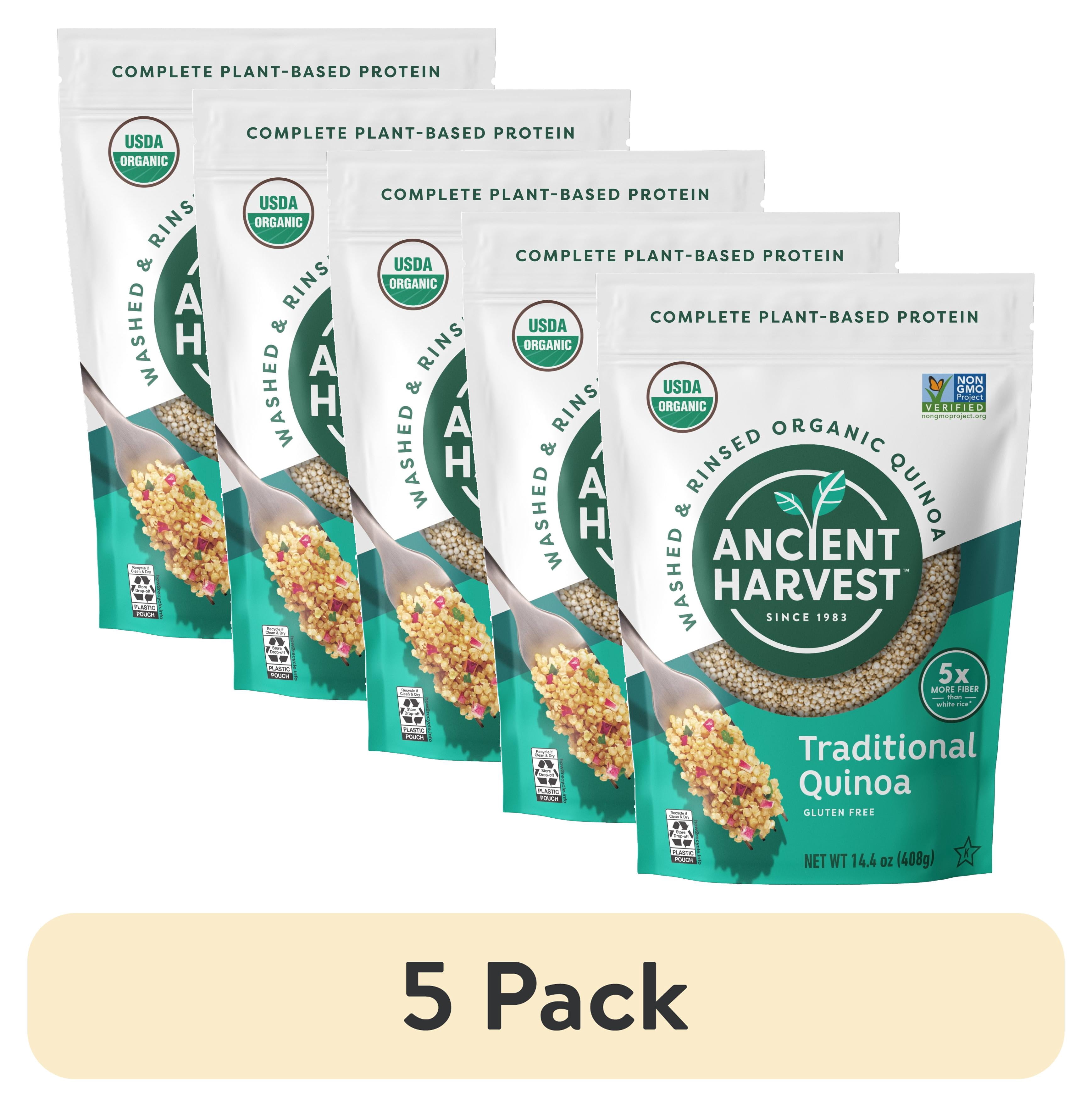 (5 pack) Ancient Harvest Organic Traditional Quinoa, 14.4 oz Bag