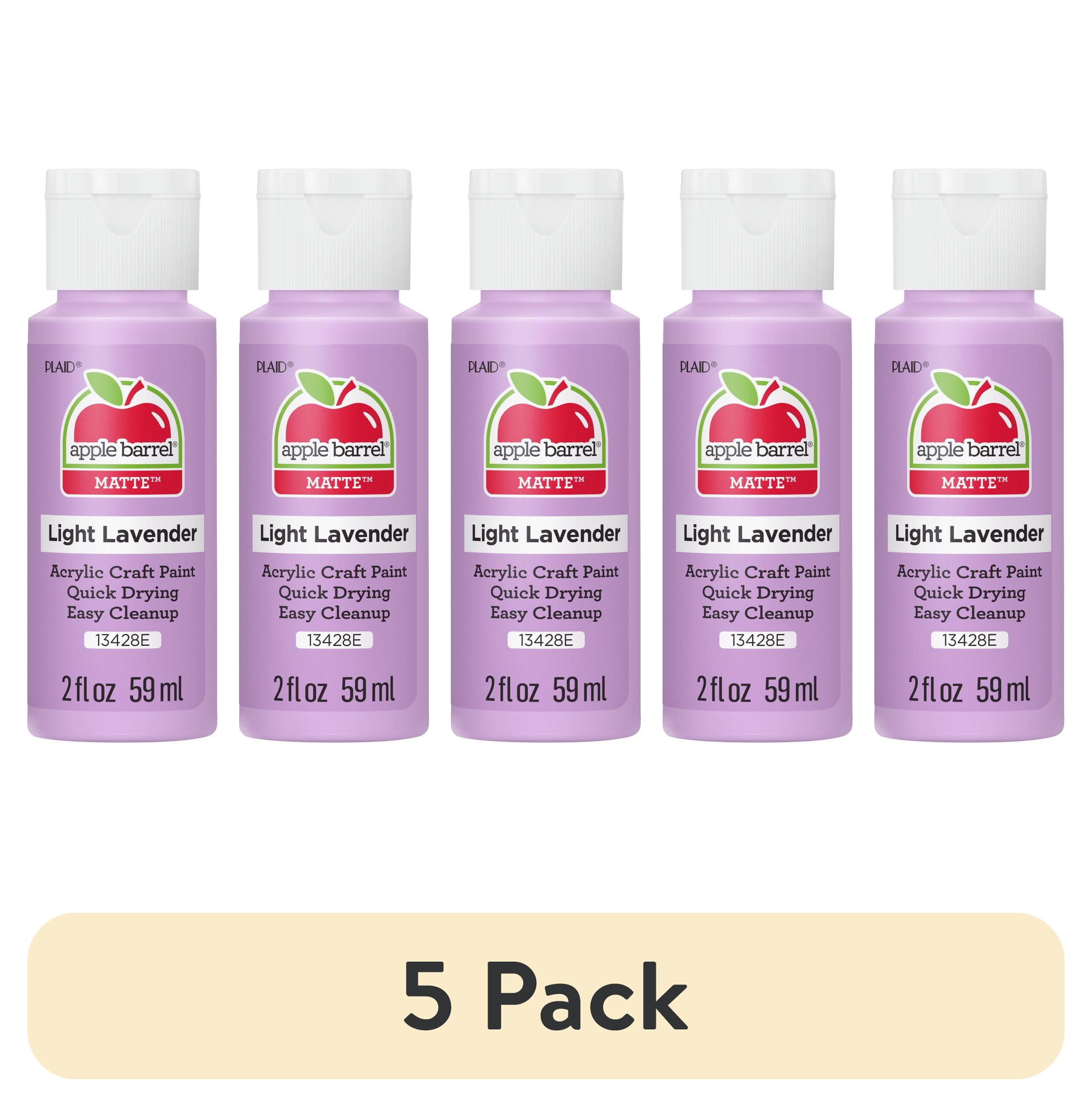 (5 pack) Apple Barrel Acrylic Craft Paint, Matte Finish, Light Lavender, 2 fl oz