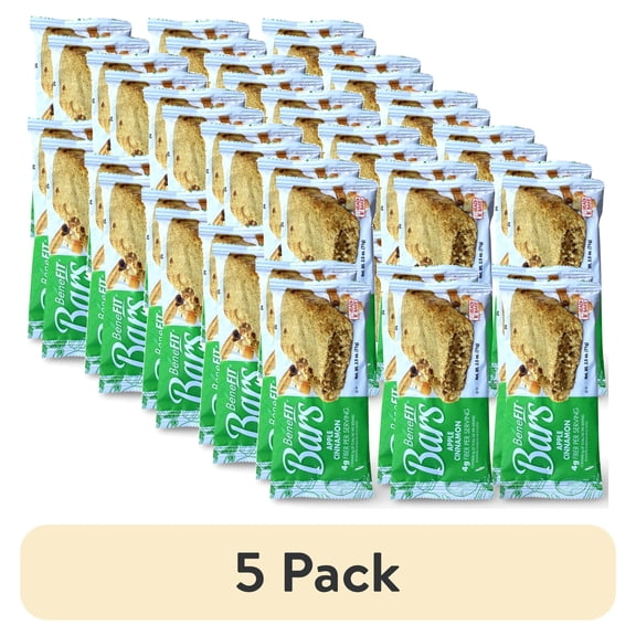 (5 pack) Apple Cinnamon BeneFit Bars by Readi-Bake, 2.5 Oz, 12 Bars