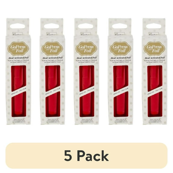 (5 pack) Artdeco Creations CO726052 5 x 16.4 in. Couture Creations Foil - Pastel Matte Red