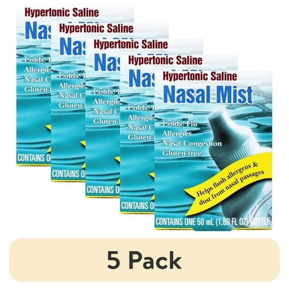 (5 pack) Ayr Allergy & Sinus Nasal Mist 1.69 fl oz Spray
