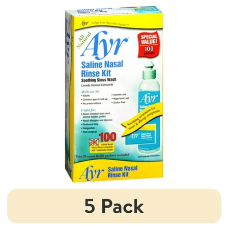 (5 pack) Ayr Saline Nasal Rinse Kit 1 Each