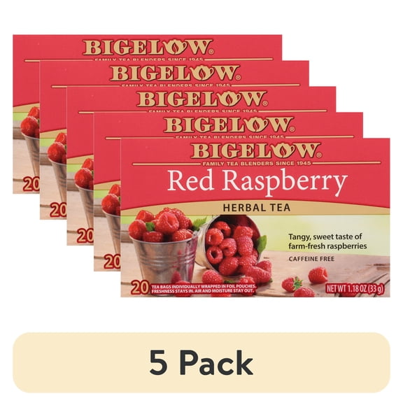 (5 pack) BIGELOW TEA, TEA,RED RASPBERRY 20 BAG