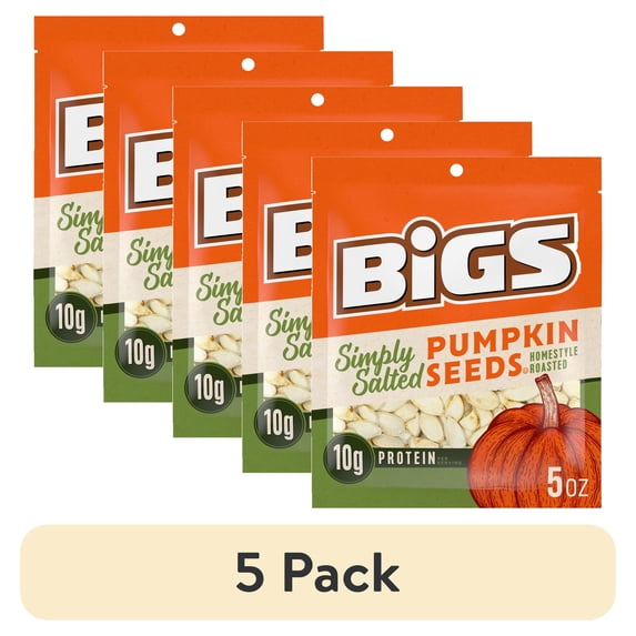 (5 pack) BIGS Simply Salted Pumpkin Seeds, 5 oz.