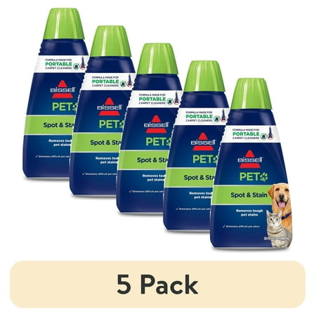 (5 pack) BISSELL Pet Stain Odor Remover, Fresh Scent, 32 Ounce