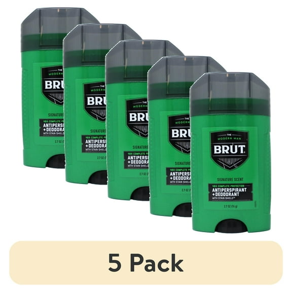 (5 pack) BRUT The Modern Man Antiperspirant + Deodorant With Stain Shield Signature Scent 2.7 oz