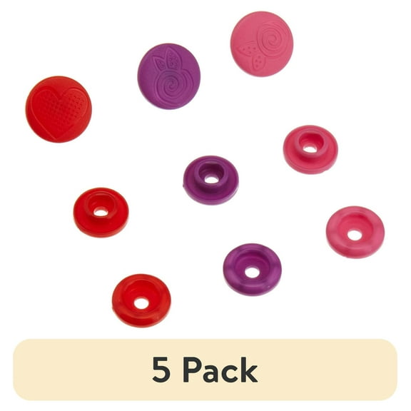 (5 pack) Babyville Boutique 35115 Snaps, Size 20, Sweet Girl (60-Sets) 60-Sets Sweet Girl Size 20