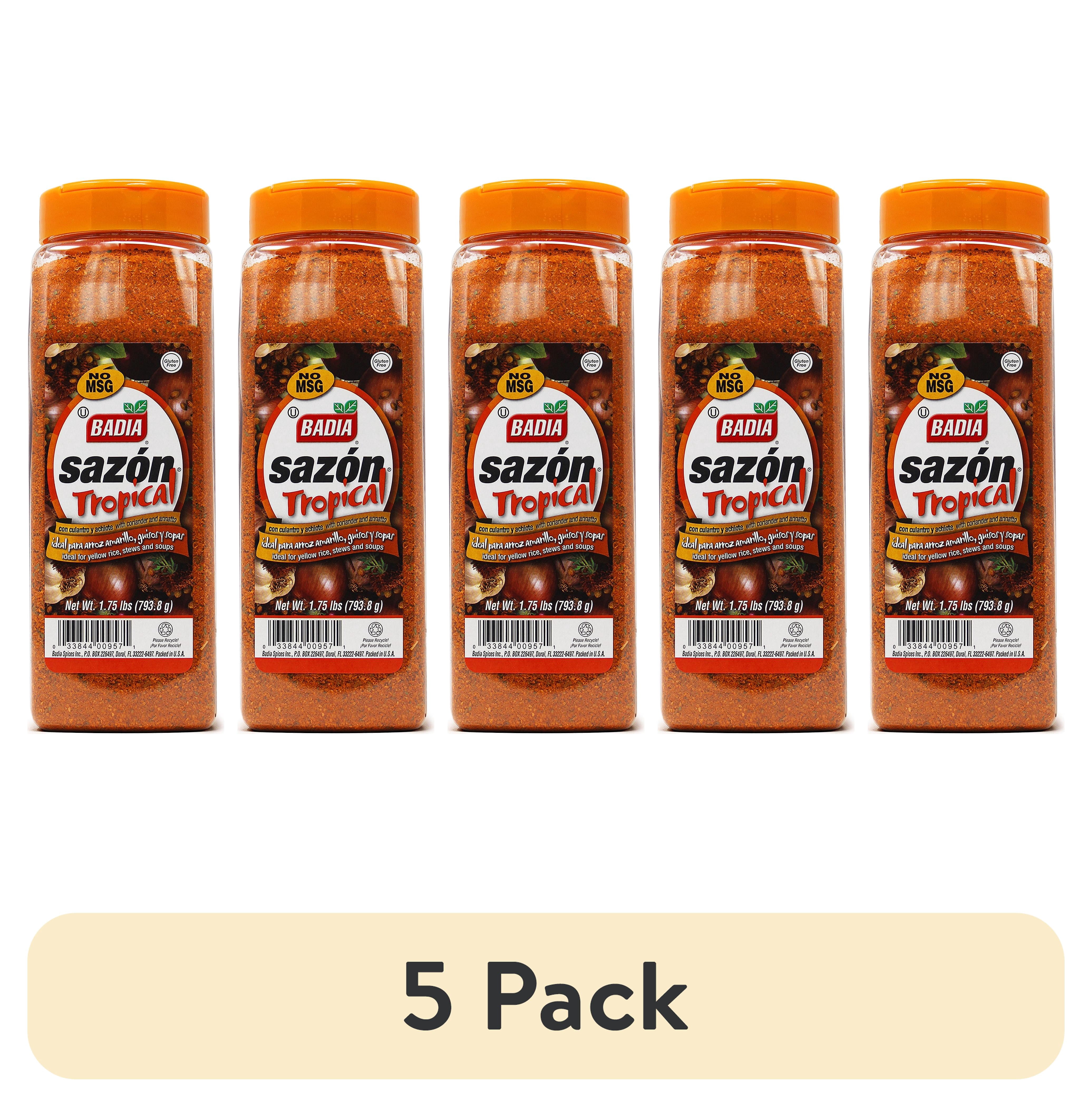 Badia Sazon Tropical Seasoning – Annato & Coriander, Pack Of 6 (6.75 Oz Each) – Great For Rice, Soups & Stews