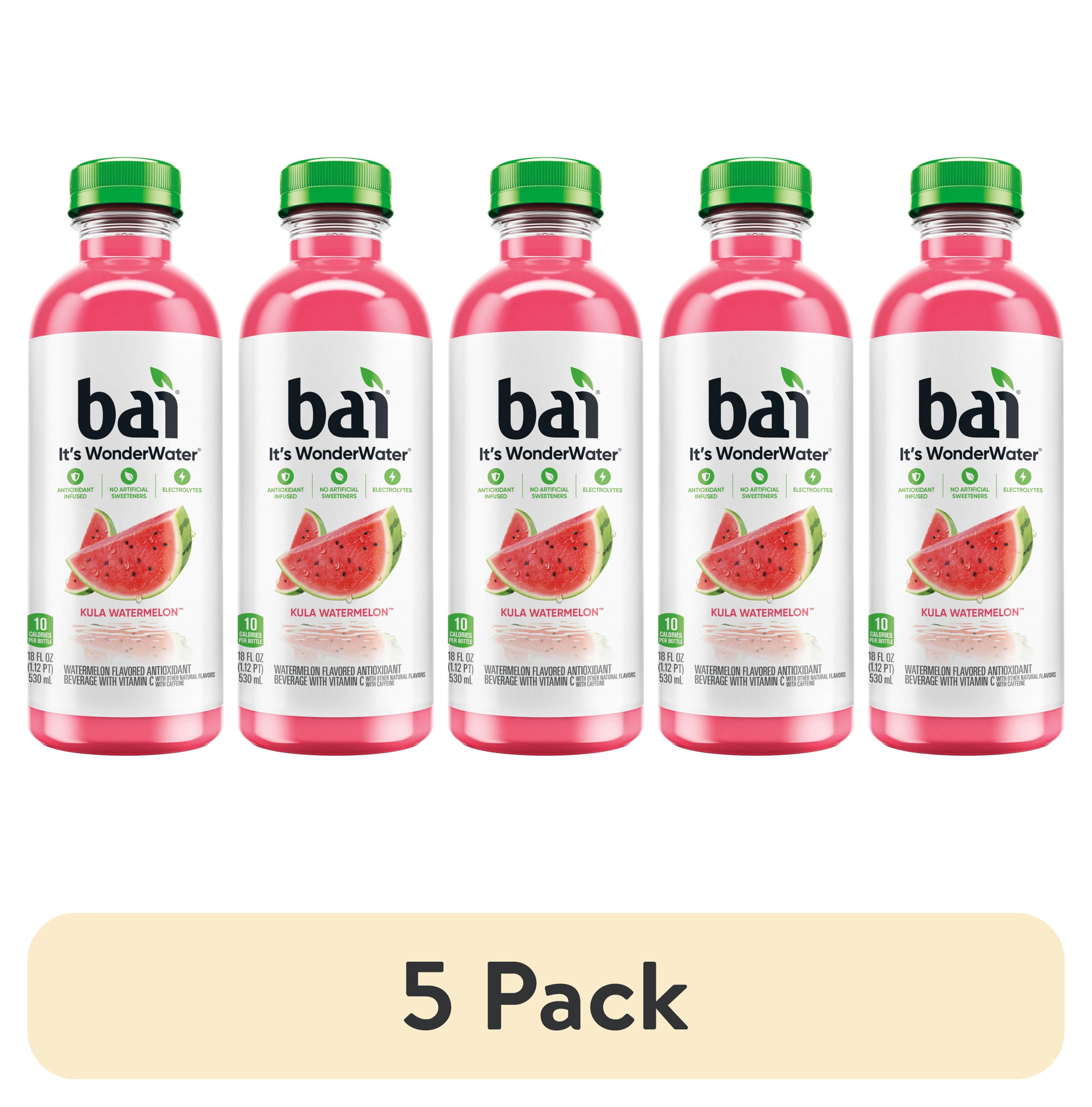 (5 pack) Bai Kula Watermelon Antioxidant Infused Water Beverage, 18 fl oz, Bottle