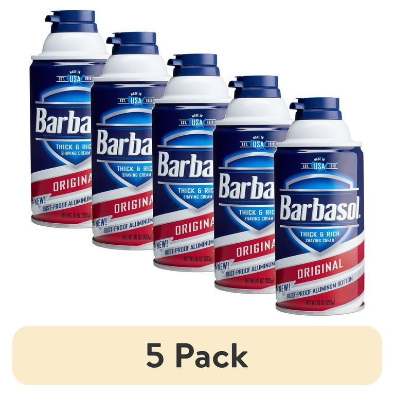 beer cigarette shaving cream 5 pack) Barbasol Original Thick & Rich Shaving Cream for Men, 10 oz