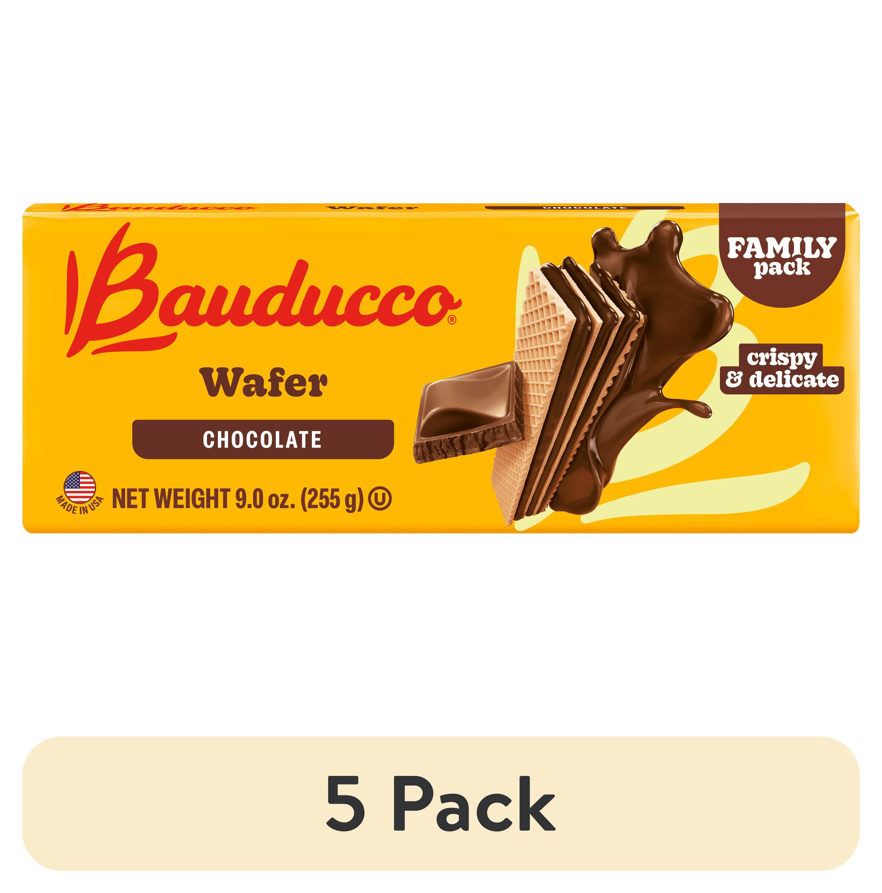(5 pack) Bauducco Chocolate Wafers, 9 oz, Family Pack, No Artificial Flavors or Colors, Certified Vegan