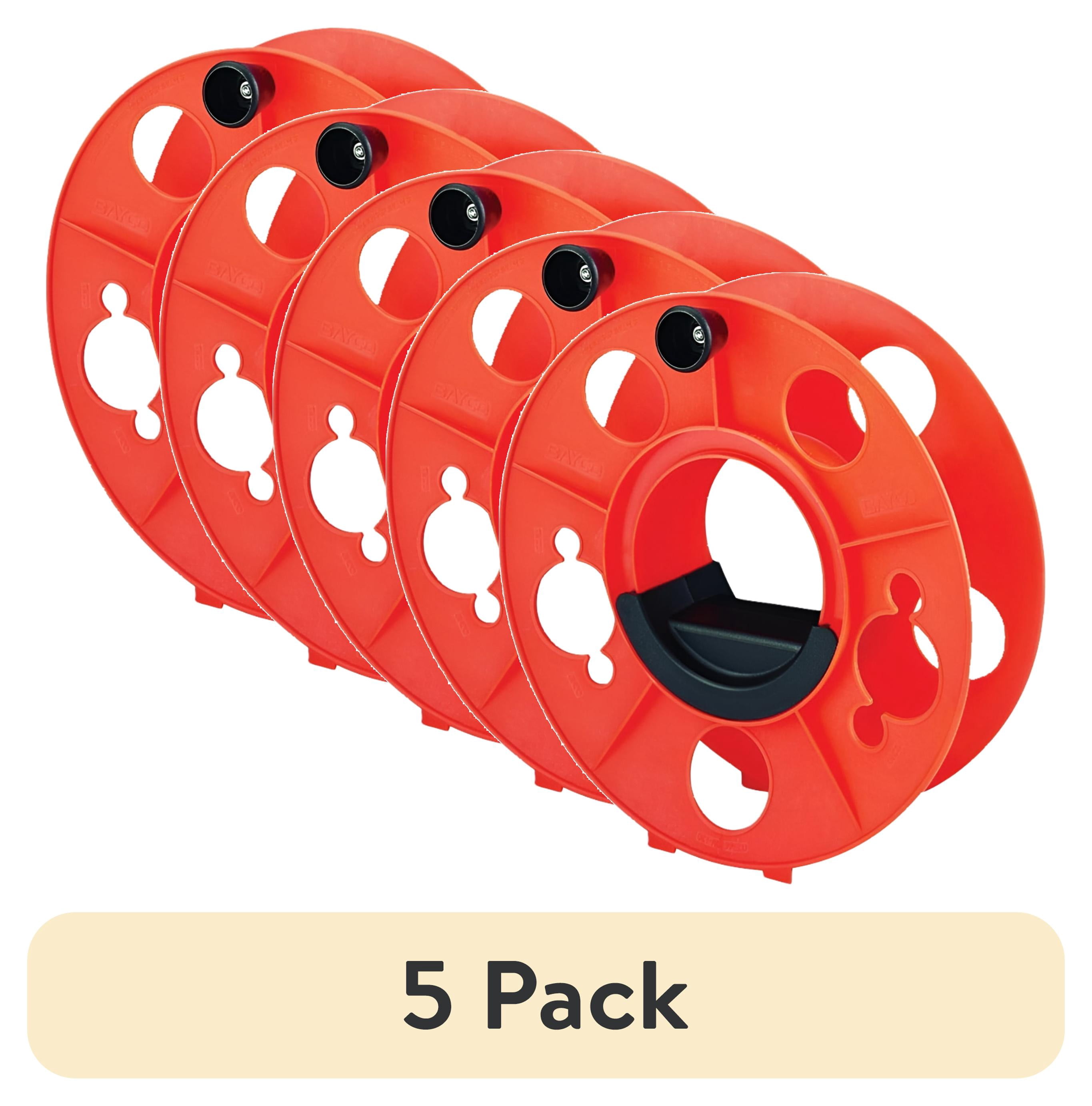 (5 pack) Bayco KW-130 Heavy Duty Cord Reel 150 Ft with 2 Outlets