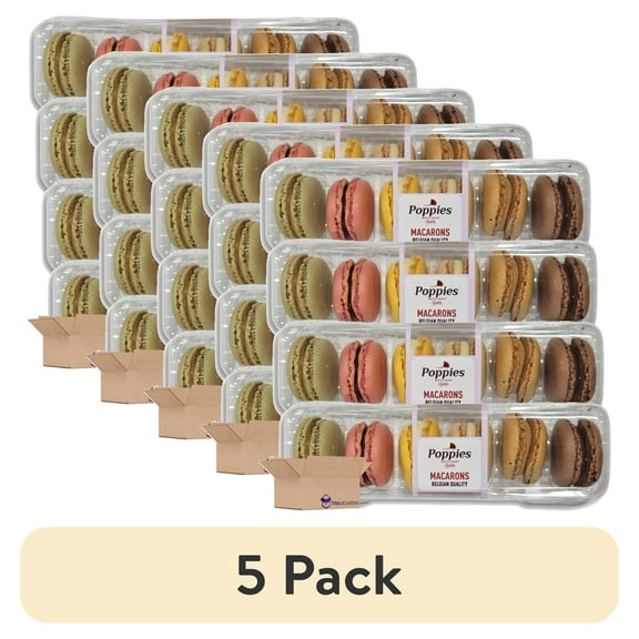 (5 pack) Belgian Quality Macarons Value Pack |  Pack of 4 (24 Total Macarons)