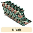 thumbnail image 1 of (5 pack) Better Homes & Gardens 44" L x 21" W Black Palm 1 Piece Rectangle Outdoor Chair Cushion, 1 of 9