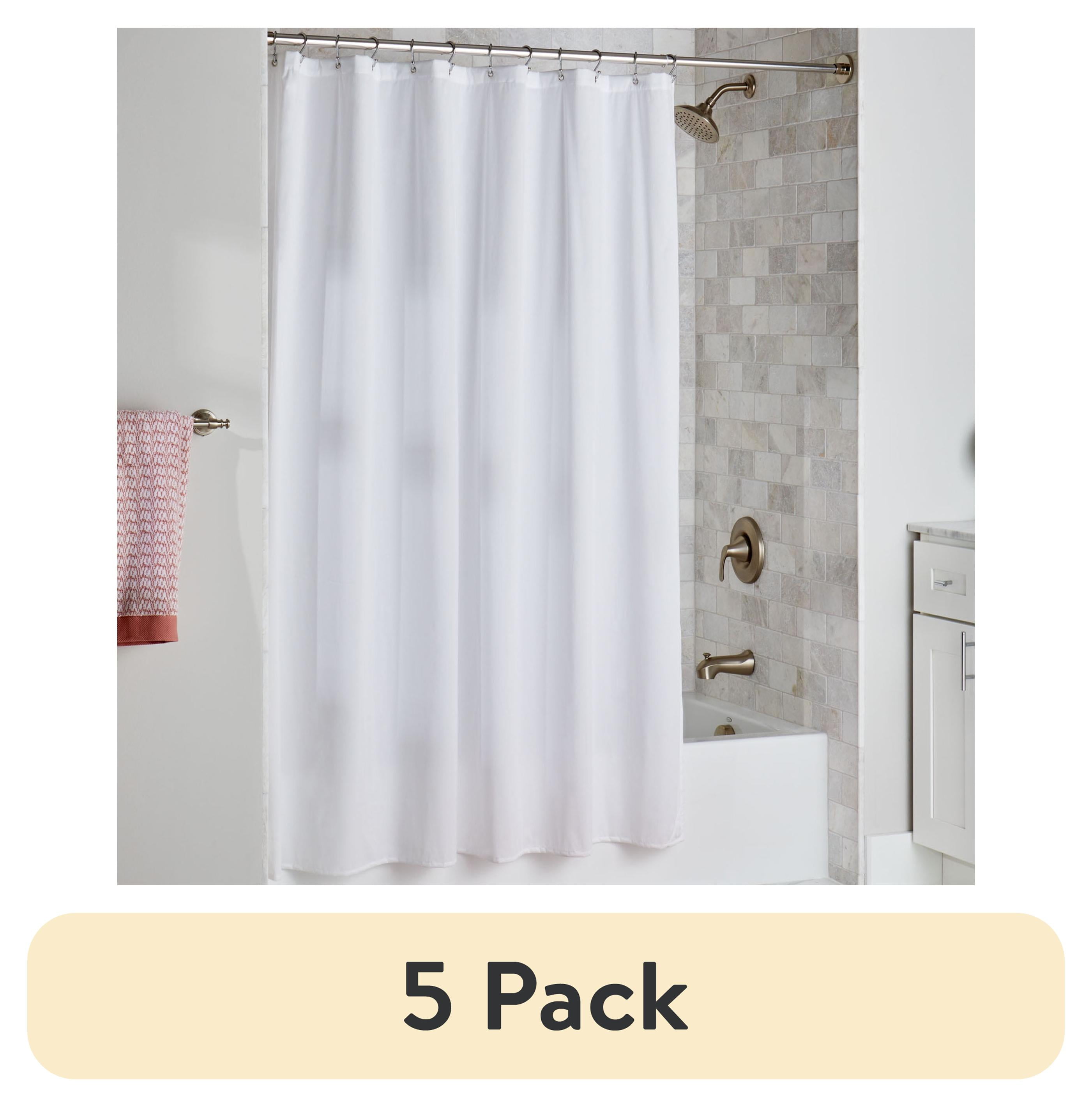 TRIMENGO Feather Design PEVA Shower Curtain Liner - Dual-Sided Glitter, Holographic, Waterproof With Magnets