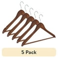 thumbnail image 1 of (5 pack) Better Homes & Gardens Solid Walnut Wood Suit Hangers, 60 Pack, 1 of 9