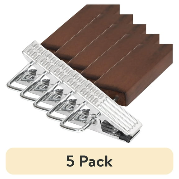 (5 pack) Better Homes & Gardens Walnut Finish Solid Wood Pant & Skirt Hangers, 36 Pack
